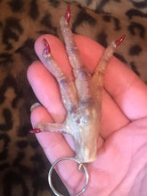 Load image into Gallery viewer, Unusual key rings chicken feet
