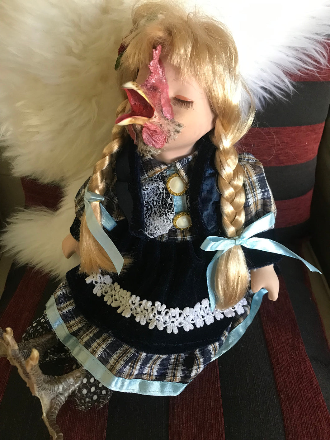 Betty - Chicken taxidermy doll